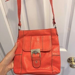 Nine West crossbody coral leather purse